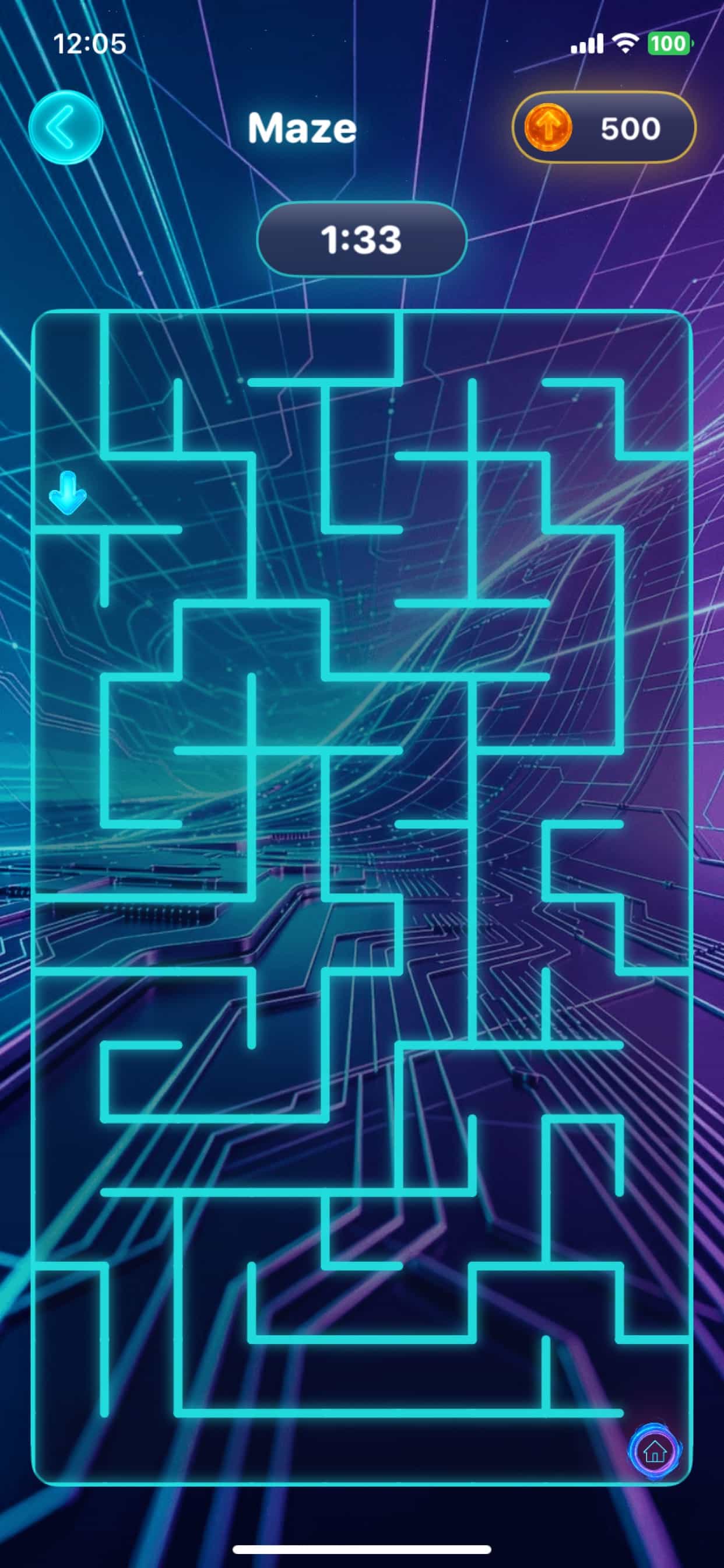 Maze Challenge mode screenshot